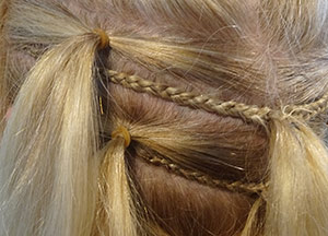 hairweave met vlecht plaatsen